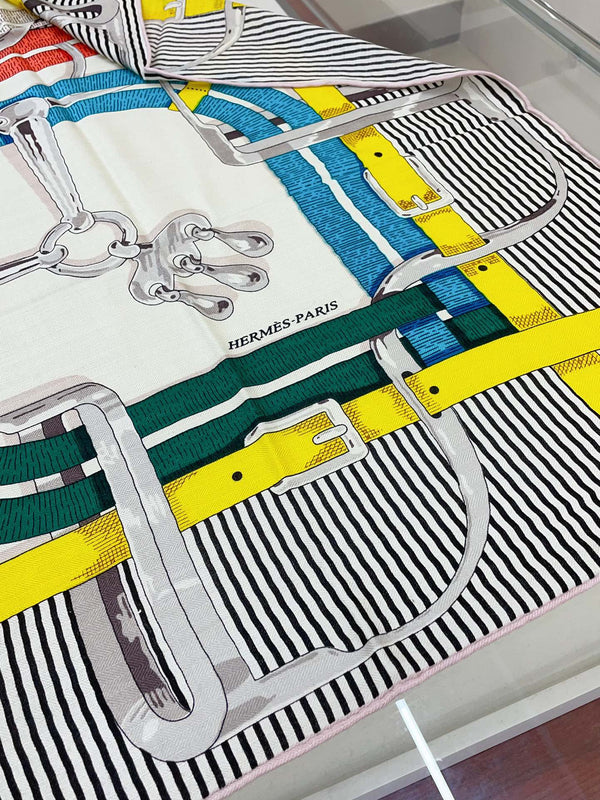 Mors a Jouets Chemise Shawl 140 CM In Colorful Silk And Cashmere 239531