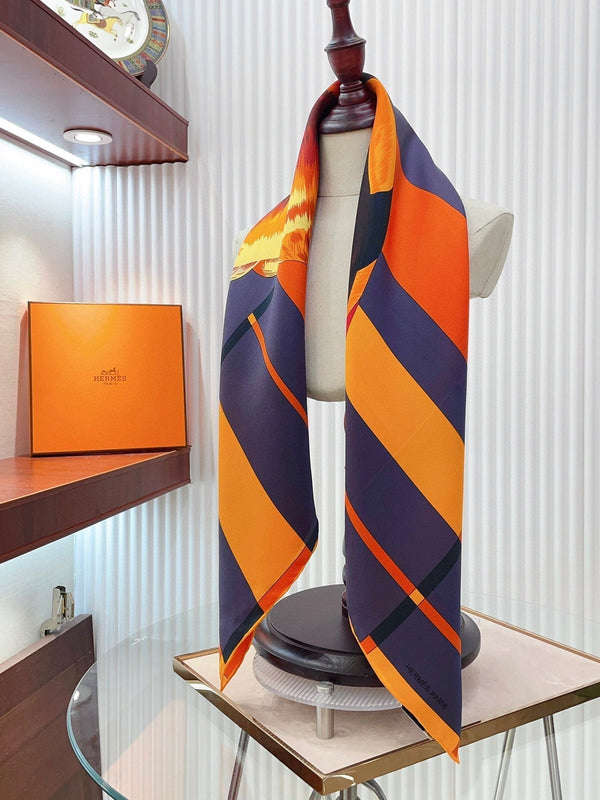 Rocabar De Rire Scarf 90 CM In Colorful Silk Twill 246405