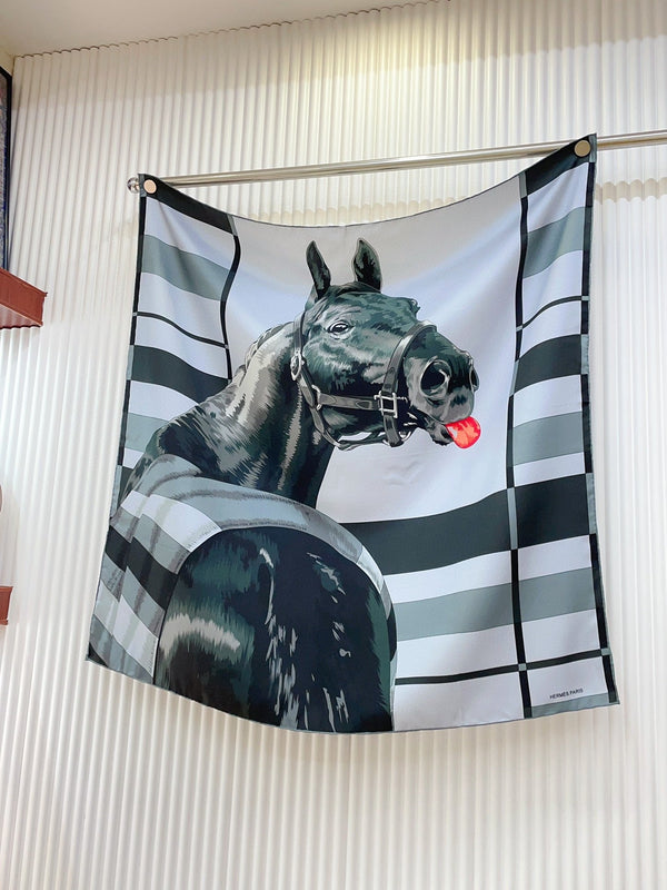 Rocabar De Rire Scarf 90 CM In Colorful Silk Twill 246406