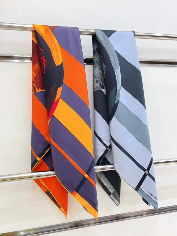 Rocabar De Rire Scarf 90 CM In Colorful Silk Twill 246406