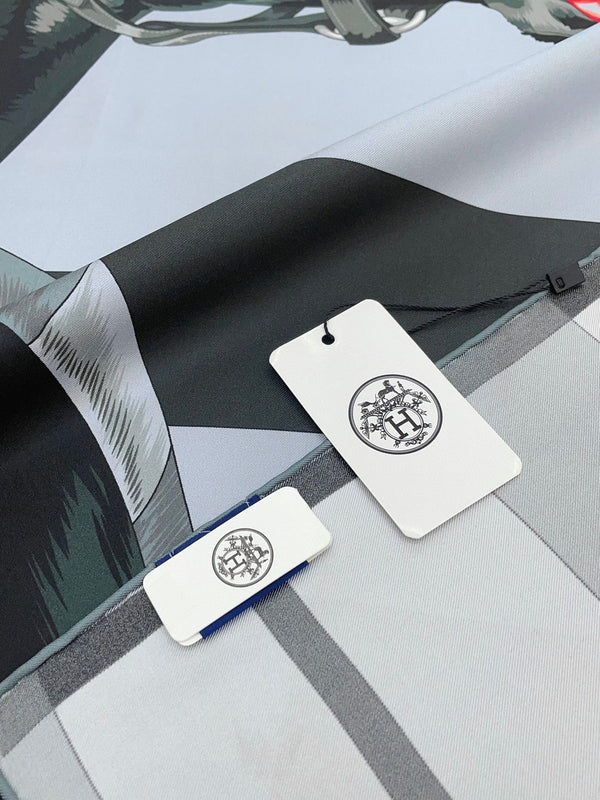 Rocabar De Rire Scarf 90 CM In Colorful Silk Twill 246406