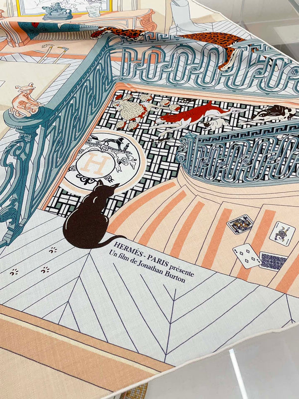 Mystere Au 24 Scarf 135 CM In Colorful Cashmere And Silk 247637