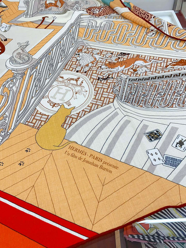 Mystere Au 24 Scarf 135 CM In Colorful Cashmere And Silk 247638