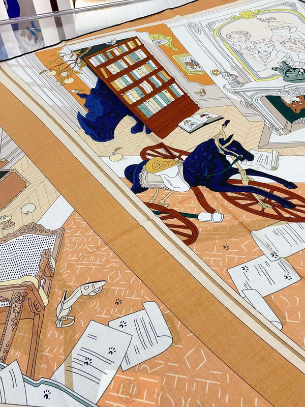 Mystere Au 24 Scarf 135 CM In Colorful Cashmere And Silk 247640