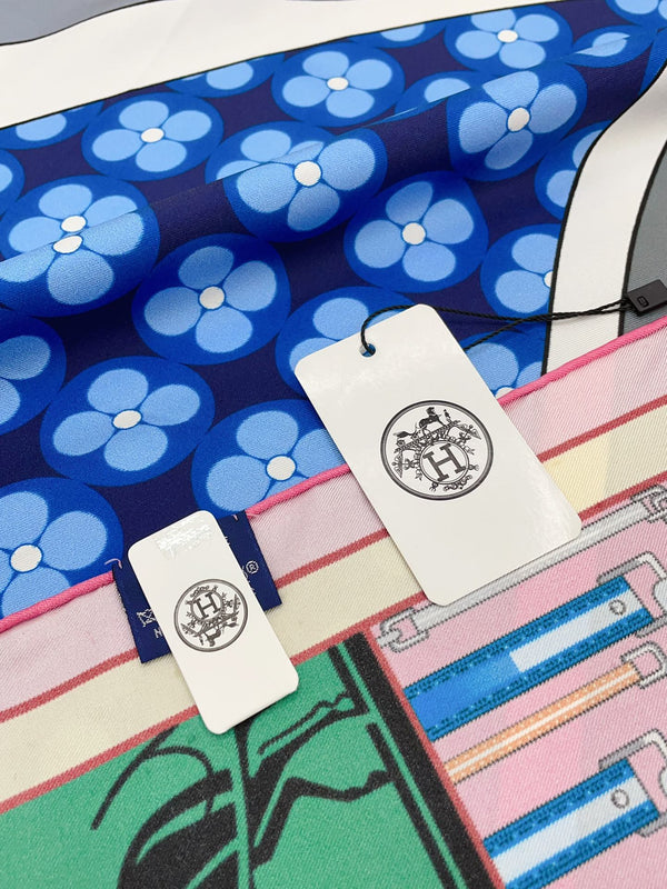 Scarf 90 CM In Colorful Silk Twill 258475