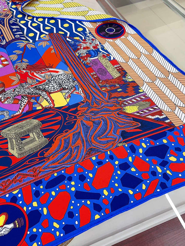 La Danse Des Amazones Scarf 90 CM In Colorful Silk 262787