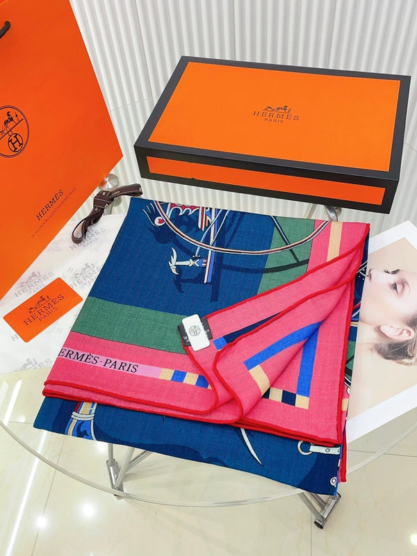 Voitures En Equilibre Scarf 140 CM In Colorful Cashmere And Silk 265384