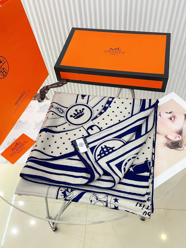 La Promenade Du Matin Bandana Shawl 140 CM In Colorful Cashmere And Silk 303143