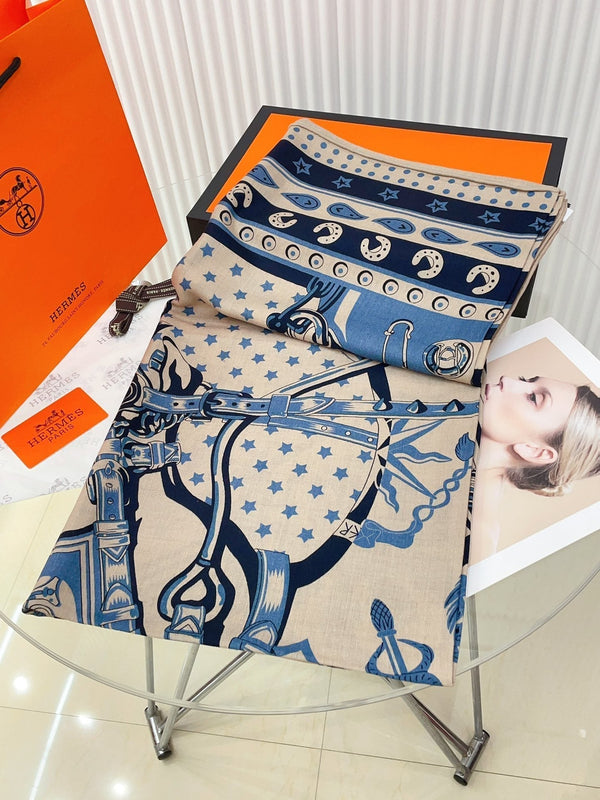 Cheval Punk Bandana Scarf 135 CM In Colorful Cashmere And Silk 304388