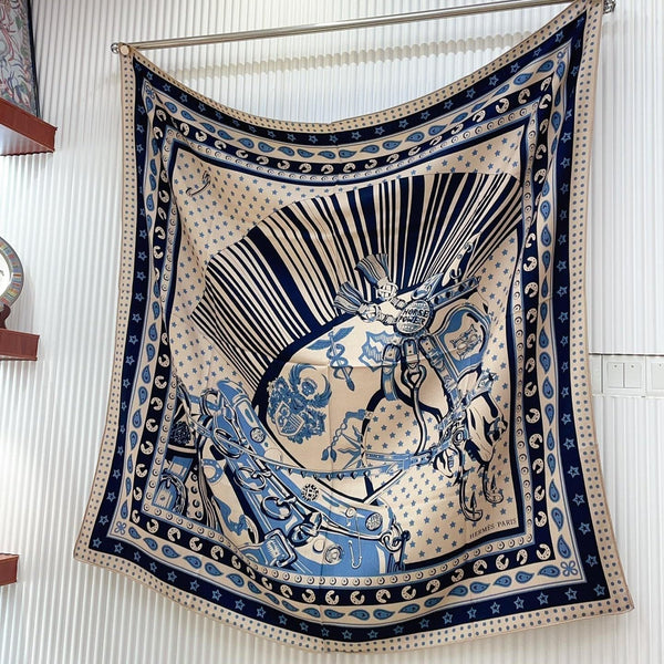 Cheval Punk Bandana Scarf 135 CM In Colorful Cashmere And Silk 304388