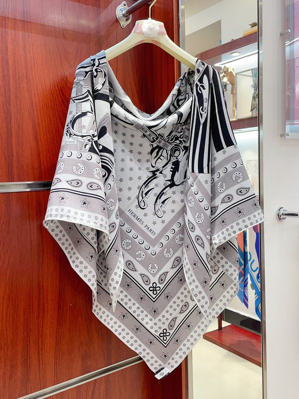 Cheval Punk Bandana Scarf 135 CM In Colorful Cashmere And Silk  304389