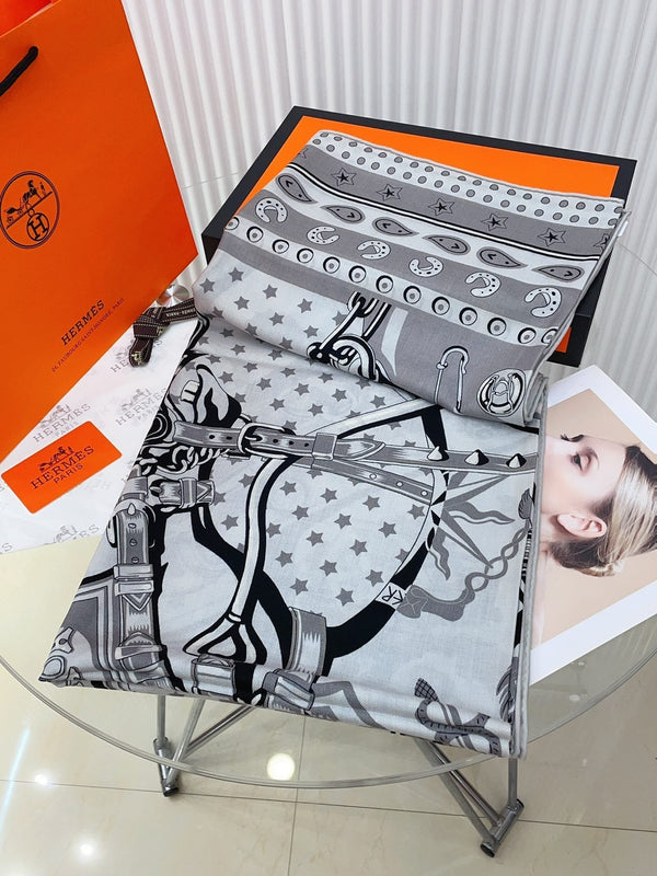 Cheval Punk Bandana Scarf 135 CM In Colorful Cashmere And Silk  304389