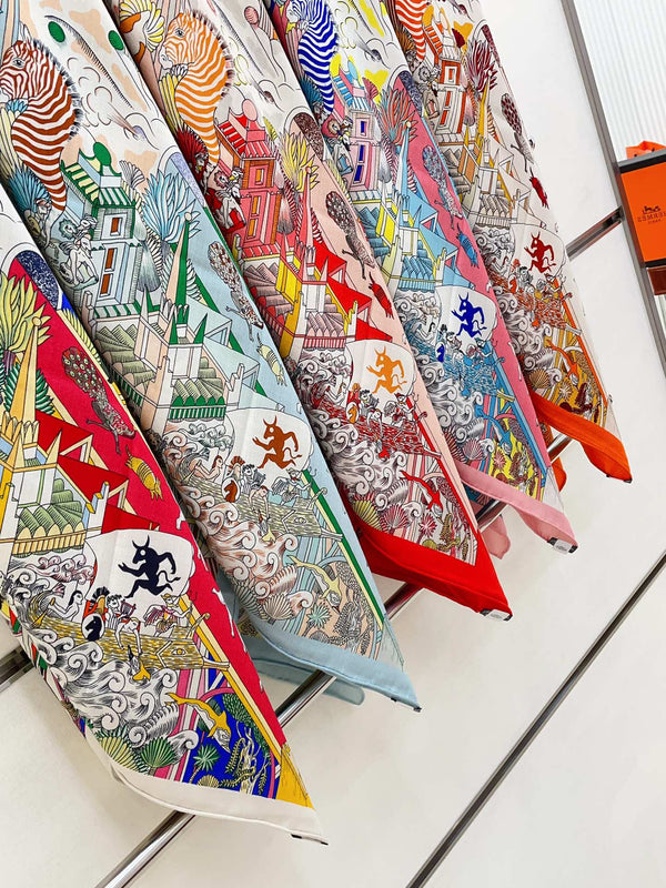 Sciarpa Animapolis 140 CM In Cashmere e Seta Colorati 306571