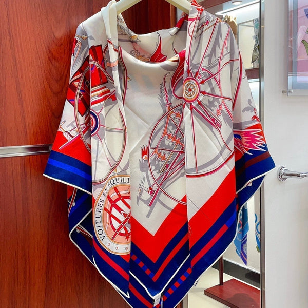Voitures En Equilibre Scarf 140 CM In Colorful Cashmere And Silk 310320