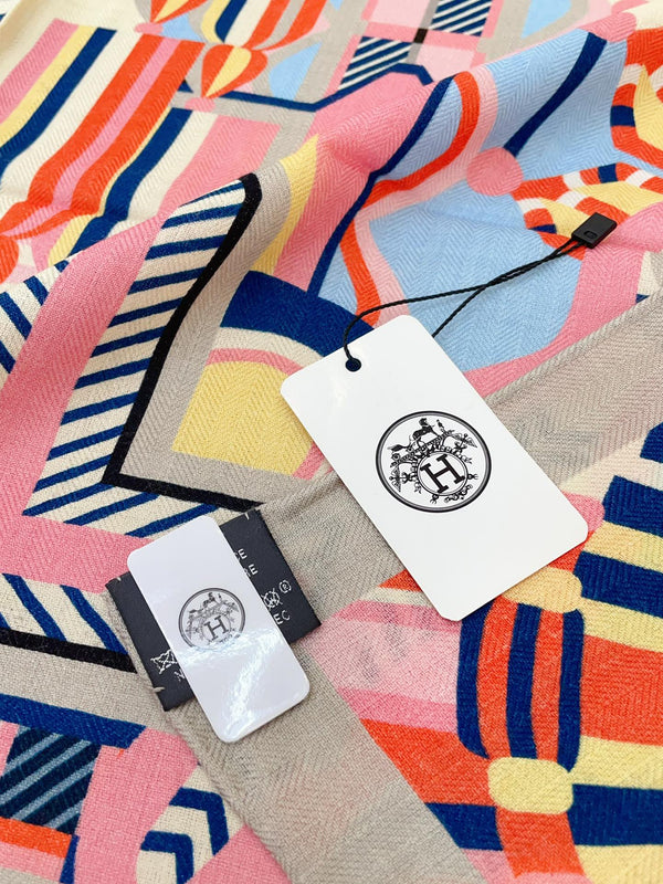 Haute Parure Scarf 135 CM Colorful Cashmere And Silk 324755