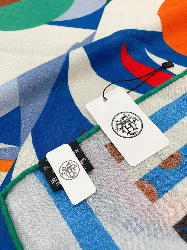 Parade en Fanfare Scarf 140 CM Colorful Cashmere And Silk 325968