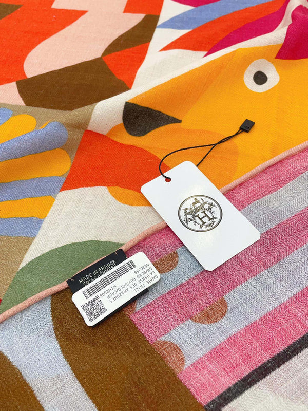 Parade en Fanfare Scarf 140 CM Colorful Cashmere And Silk 325969