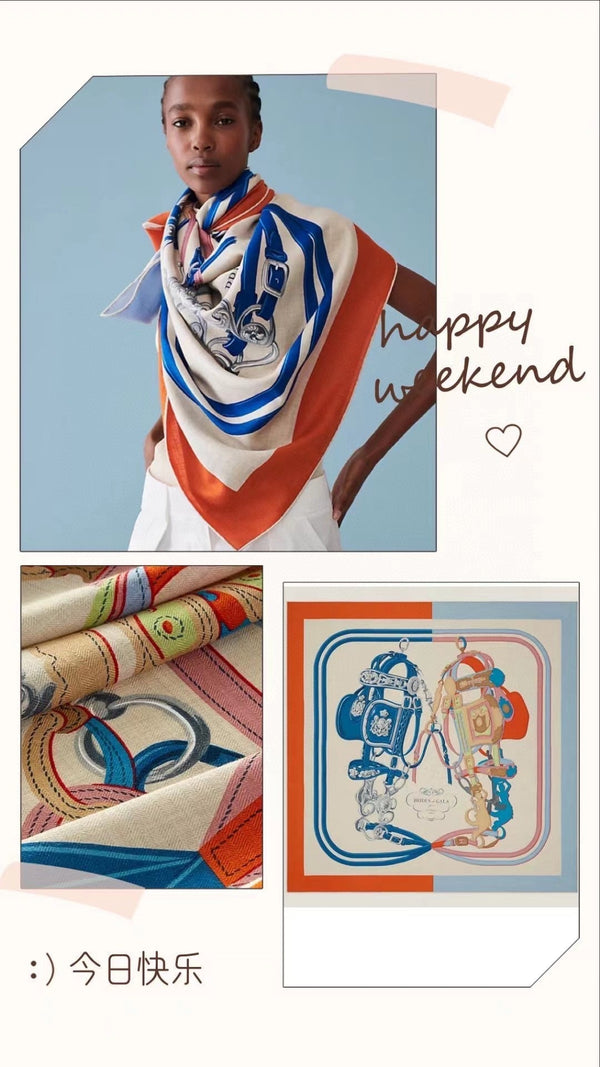 Brides De Gala Forever Scarf 140 CM In Colorful Cashmere And Silk 337143