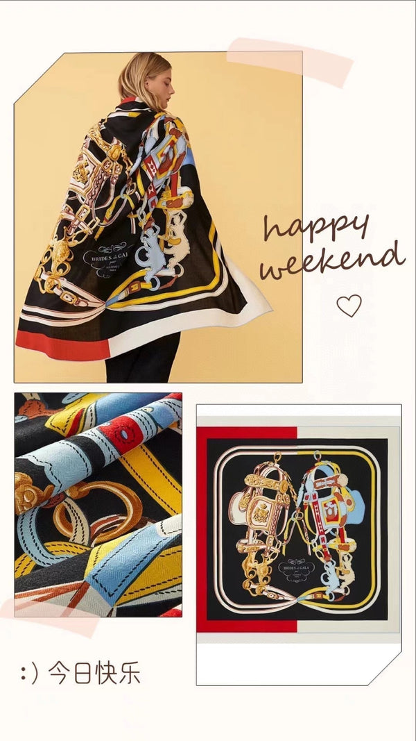 Brides De Gala Forever Scarf 140 CM In Colorful Cashmere And Silk 337145