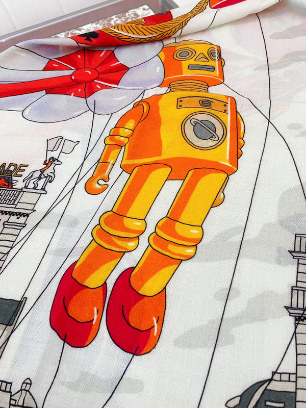 Parade Scarf 140 CM In Colorful Cashmere And Silk  340181