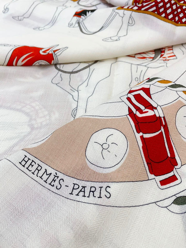 Ronds De Marche Scarf 135 CM Colorful Cashmere And Silk 341400