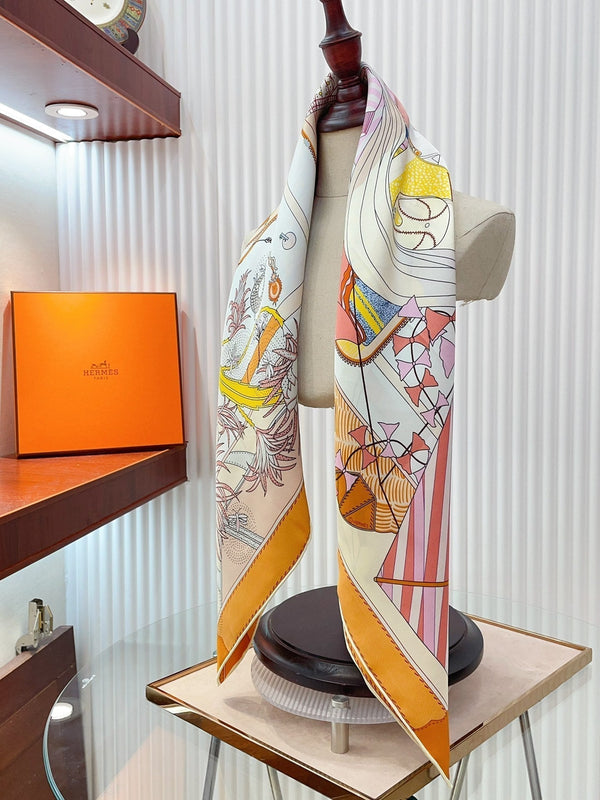 Bagage a Main Scarf 90 CM In Colorful Silk Twill 342849