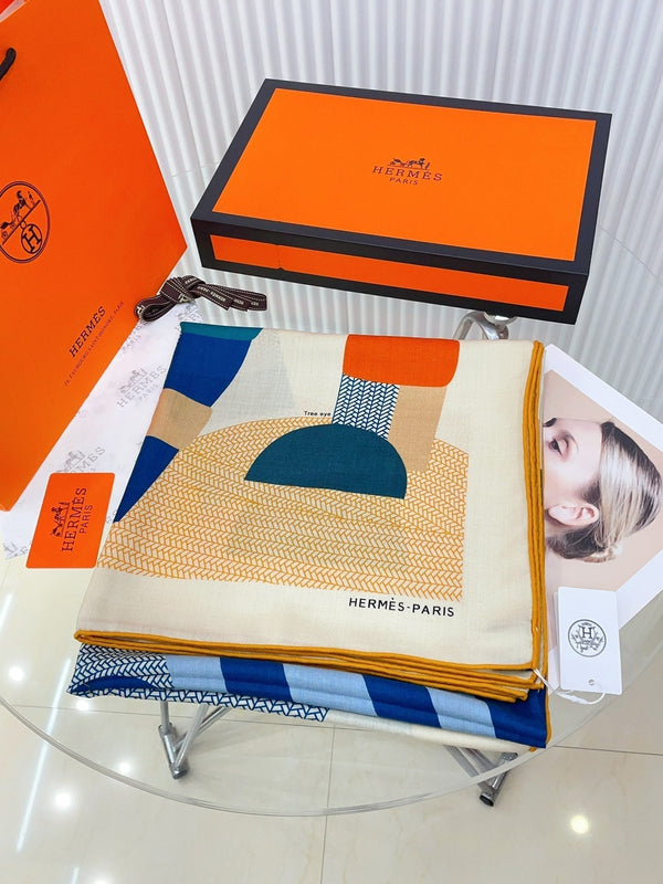 Mon Premier Galop Shawl 140 CM Colorful Cashmere And Silk 357905