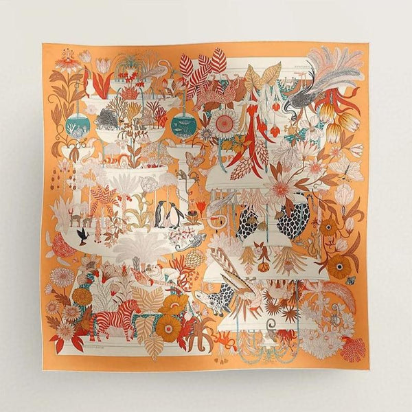 PRECIOUS PARADISE SCARF 135 CM IN COLORFUL CASHMERE AND SILK 379789