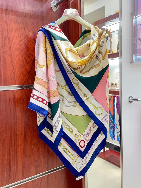 Effet Kaleidoscope Shawl 135 CM In Colorful Cashmere And Silk 382608