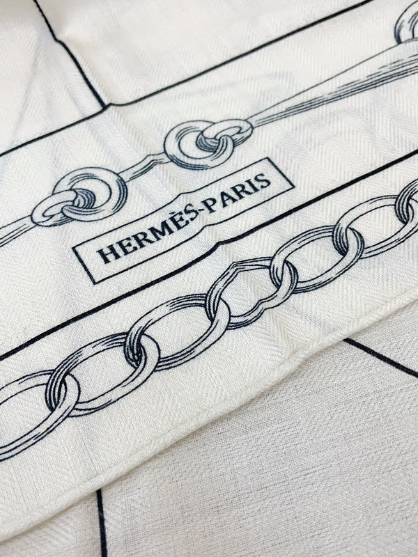 Effet Kaleidoscope Shawl 135 CM In Grey Mix White Cashmere And Silk 382609