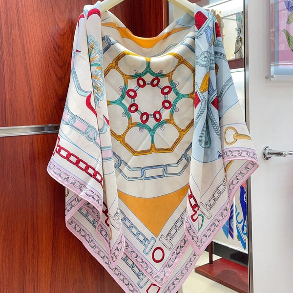 Effet Kaleidoscope Shawl 135 CM In Colorful Cashmere And Silk 382607