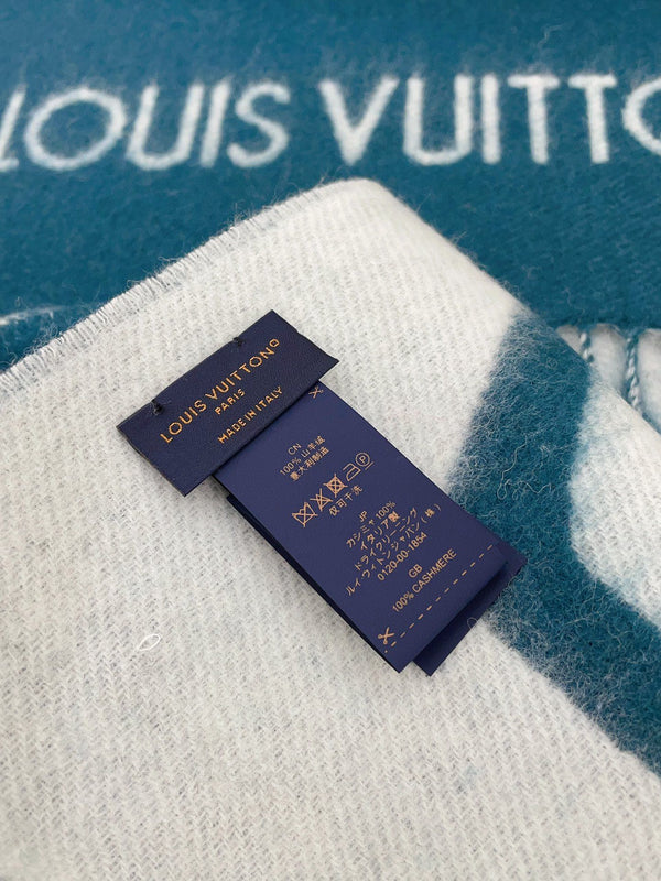 SMASH SCARF 210 CM IN ELECTRIC BLUE WOOL 390964