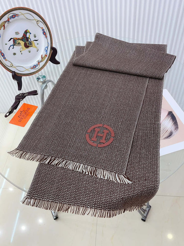 SCIARPA GRANITE MUFFLER 180 CM IN CASHMERE MARRONE CARAMELLO