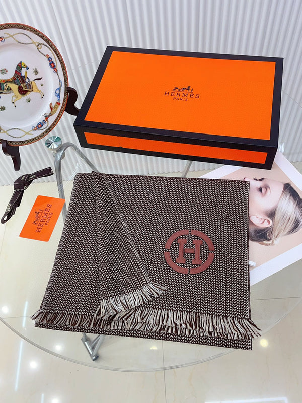 SCIARPA GRANITE MUFFLER 180 CM IN CASHMERE MARRONE CARAMELLO