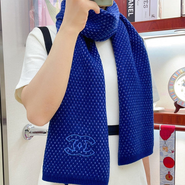 SCARF 180 CM IN AZURE BLUE CASHMERE 394593