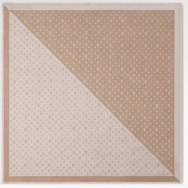 SCIARPA DUOGRAM 140 CM IN SETA ROSA BEIGE 396238