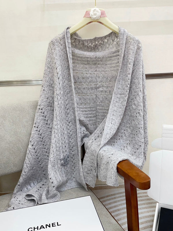 SCIARPA 190 CM IN CASHMERE GRIGIO NUVOLA 396247