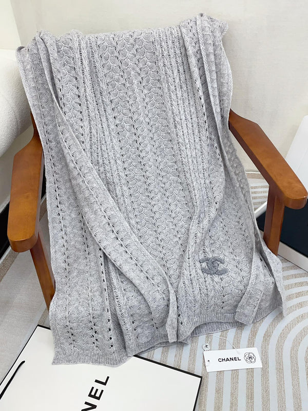 SCIARPA 190 CM IN CASHMERE GRIGIO NUVOLA 396247