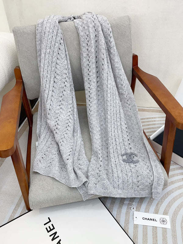 SCIARPA 190 CM IN CASHMERE GRIGIO NUVOLA 396247