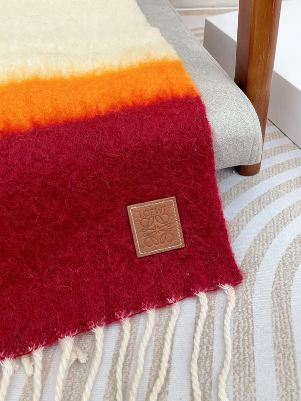 SCARF 185 CM IN COLORFUL GRADIENT WOOL AND MOHAIR 396249