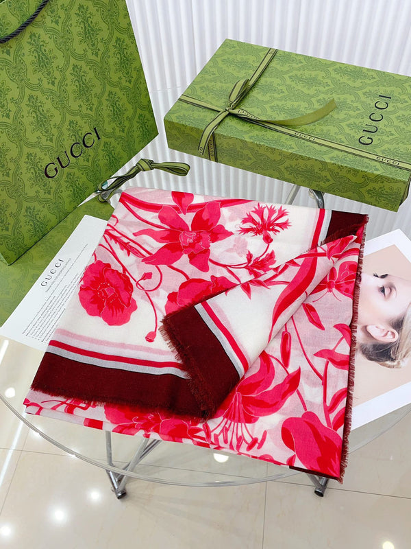 SCIARPA QUADRATA 140 CM IN CASHMERE ROSSO ROSA 398256