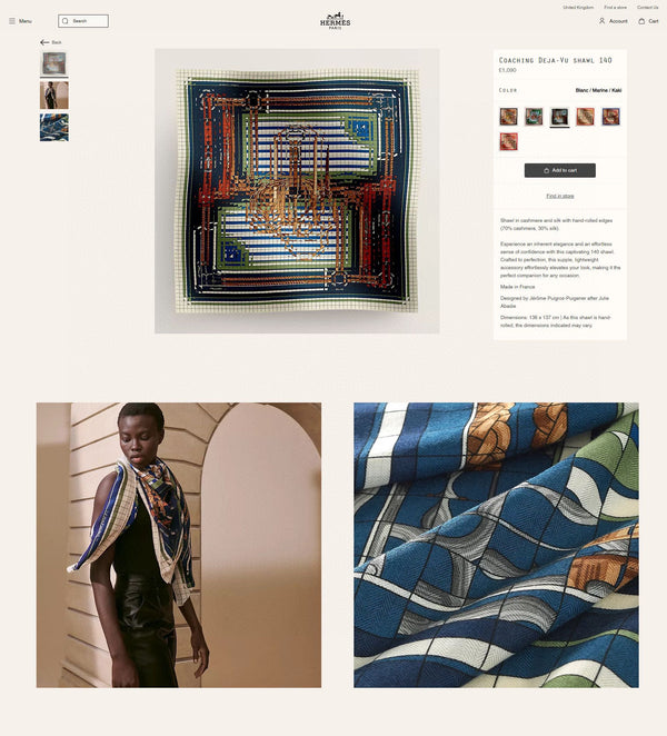 Coaching Deja-Vu Shawl 140 CM Dark Blue Colorful Cashmere And Silk 398262