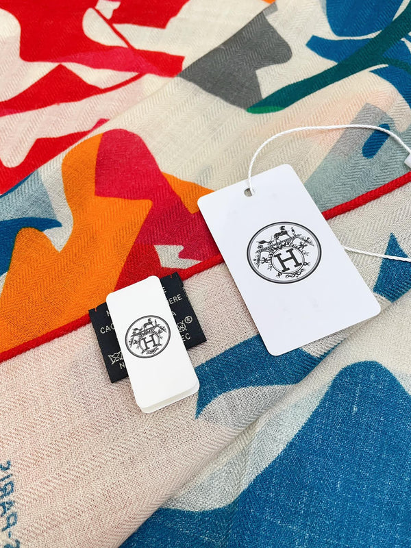 Sciarpa 180 CM Rosso Colorato Mashmere E Seta 403885