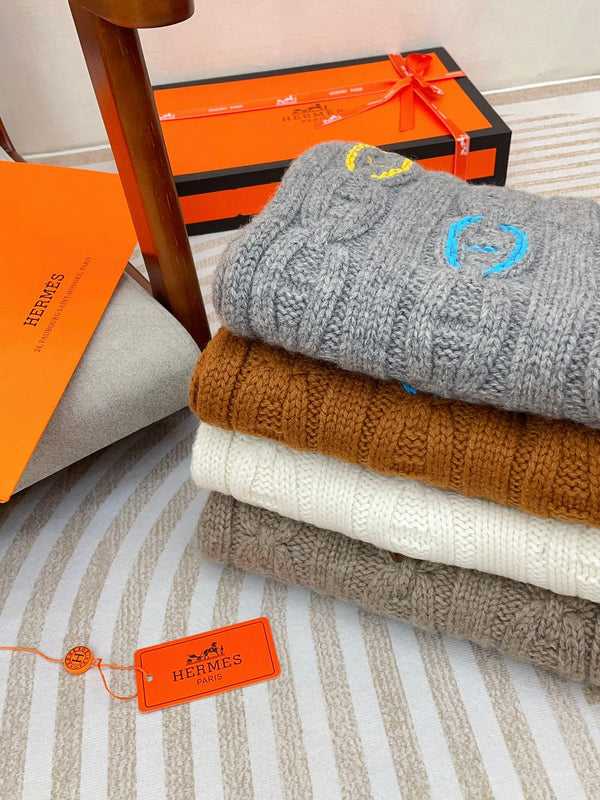 Scarf 170 CM Light Brown Cashmere Handwoven