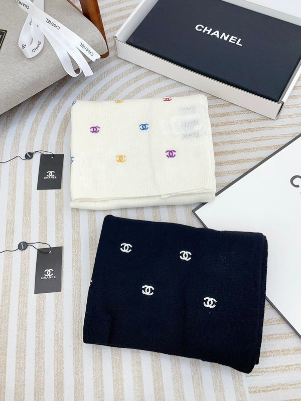 CC Scarf 190 CM In White Colorful Cashmere 418221