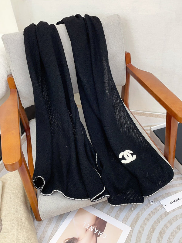 CC Scarf 190 CM In Black Cashmere 419816