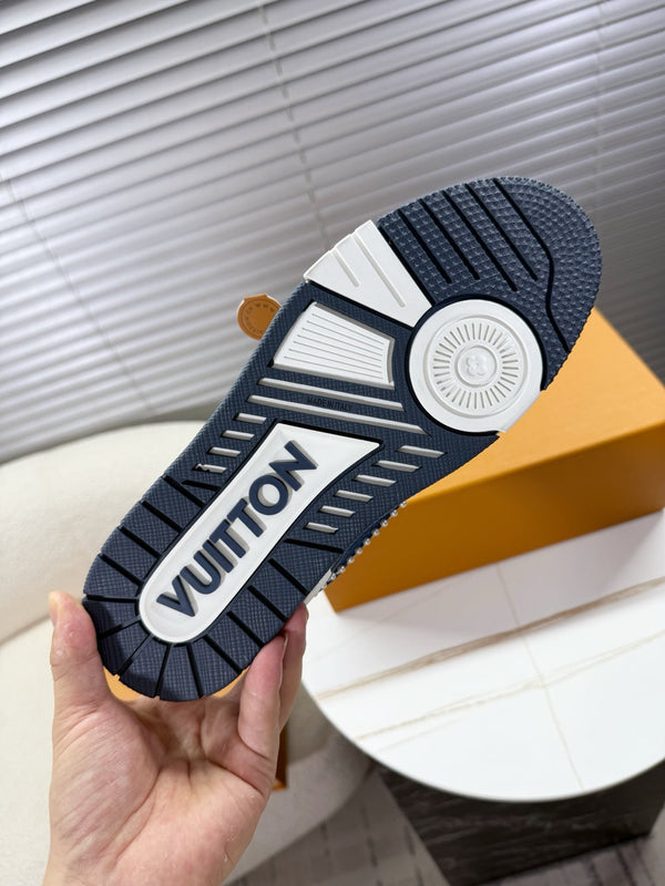 LV 1AJ512 Trainer with Swarovski™ Pearls Indigo Blue Denim 511761