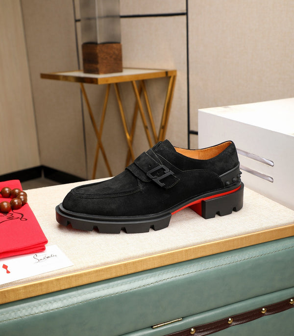 cl our georges loafer black suede leather