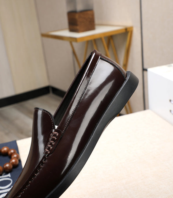 CD RETRO SEWED LOAFER WINE POLISHED CALFSKIN