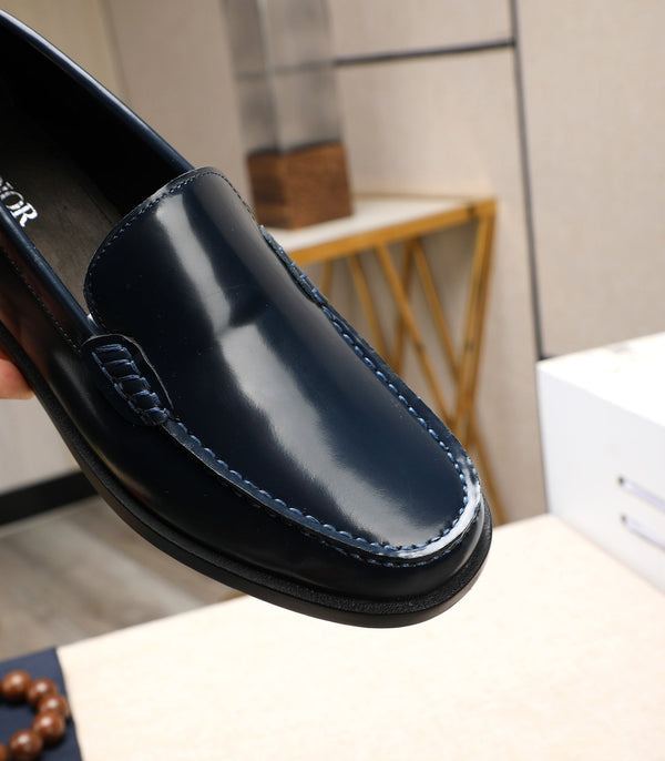 CD RETRO SEWED LOAFER NAVY POLISHED CALFSKIN